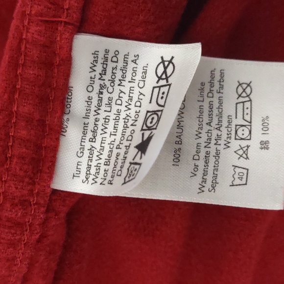 SLIGHTLY USED EDDIE BAUER CORDUROY SIZE XL COLOR RED LONG SLEEVE 100% COTTON - Picture 9 of 9
